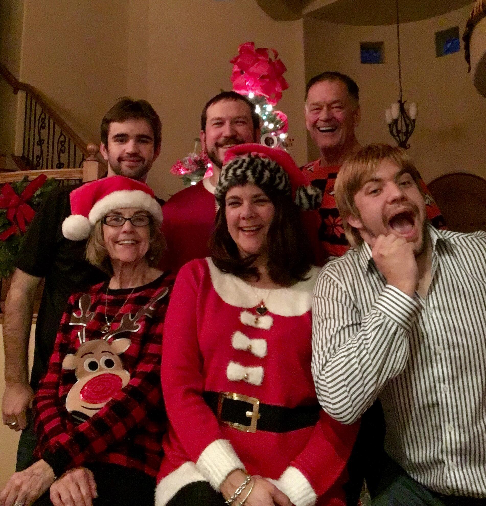 Christmas sweaters with the peeps!