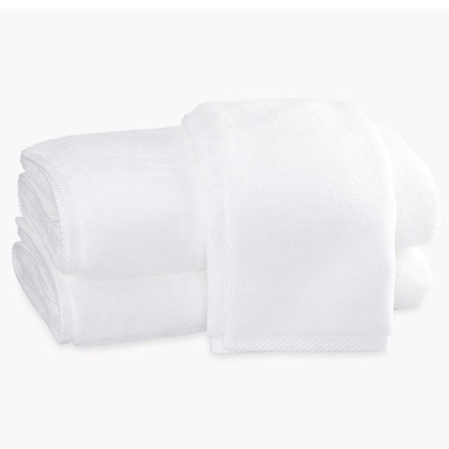 Matouk Milagro Bath Towel - White with Harrison’s Monogram