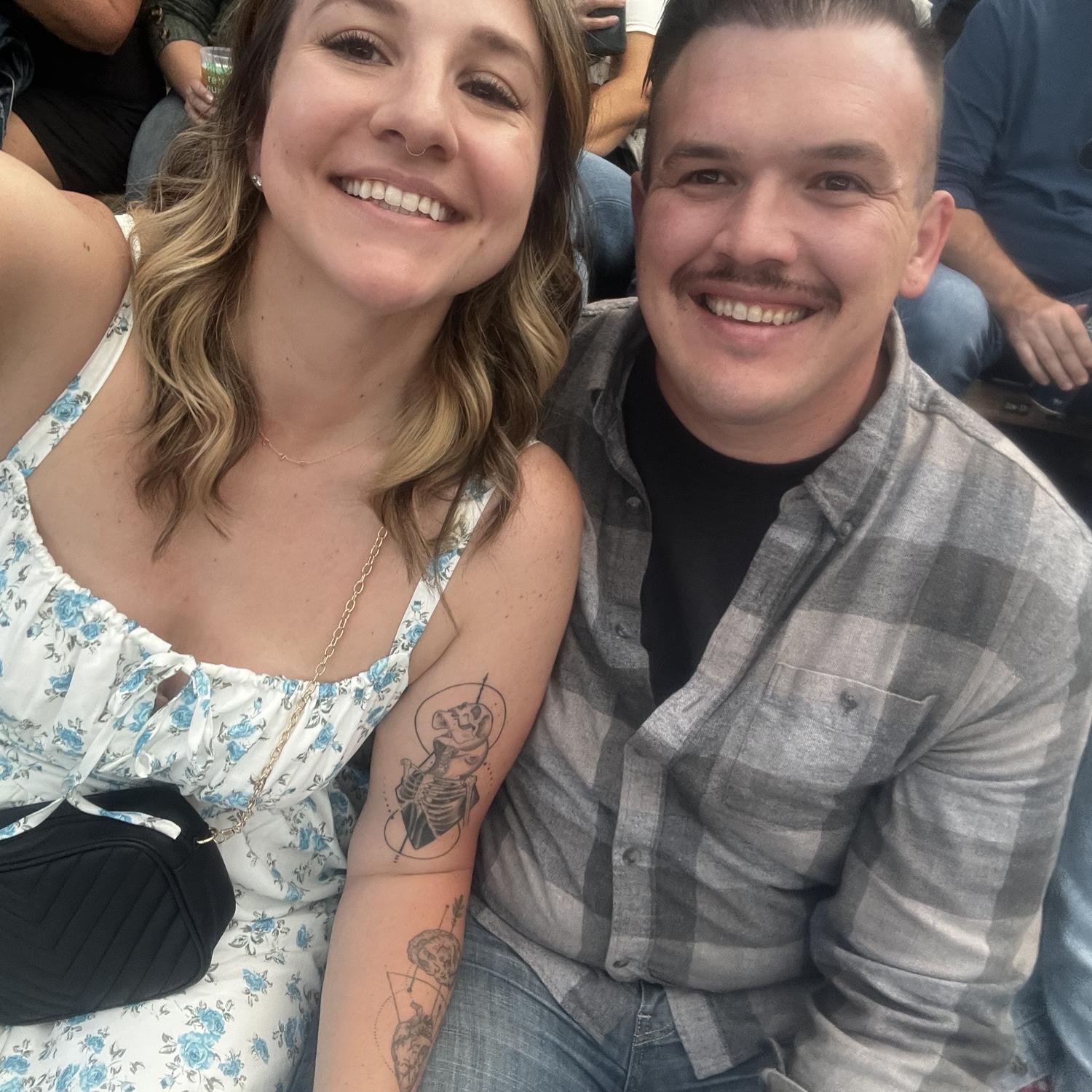 The night we got engaged! At The Red Clay Strays concert in Denver!