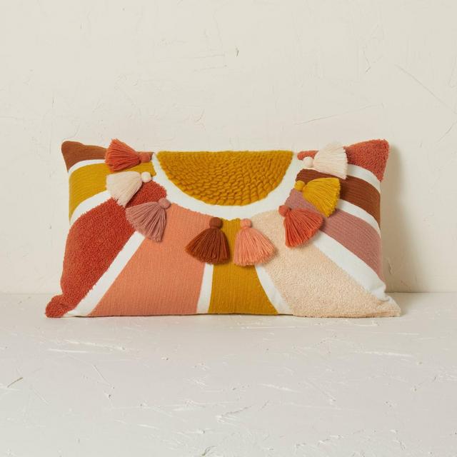 Embroidered Sun Lumbar Throw Pillow - Opalhouse™ designed with Jungalow™