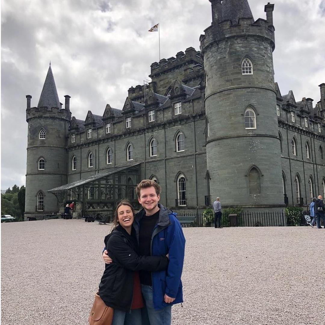 Samantha's first trip to Scotland, and first castle visit, in Inveraray!