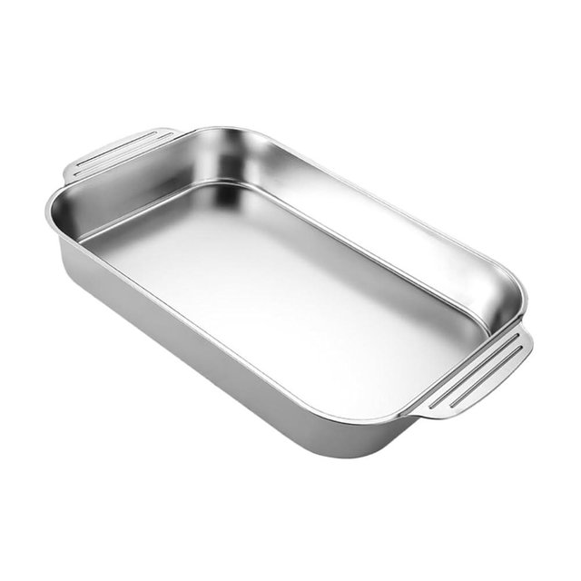 BRIGHTFUFU Stainless Steel Grilled Fish Platter Capacity Versatile Oven Roasting Pan Easy Cleaning Bakeware