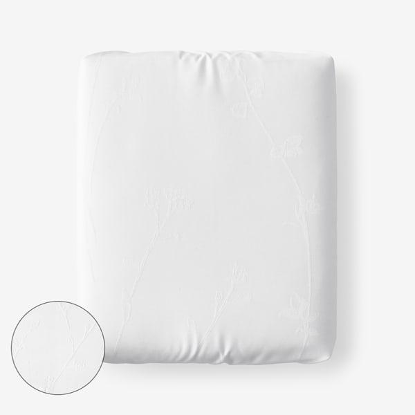 Jacquard Floral Supima® Cotton Wrinkle-Free Fitted Sheet - KING