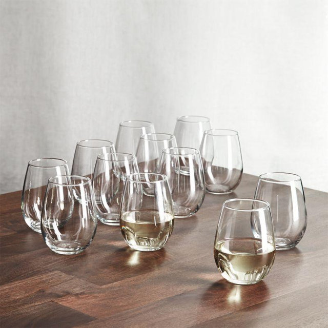 Aspen 17-Oz. Stemless Wine Glasses, Set of 12