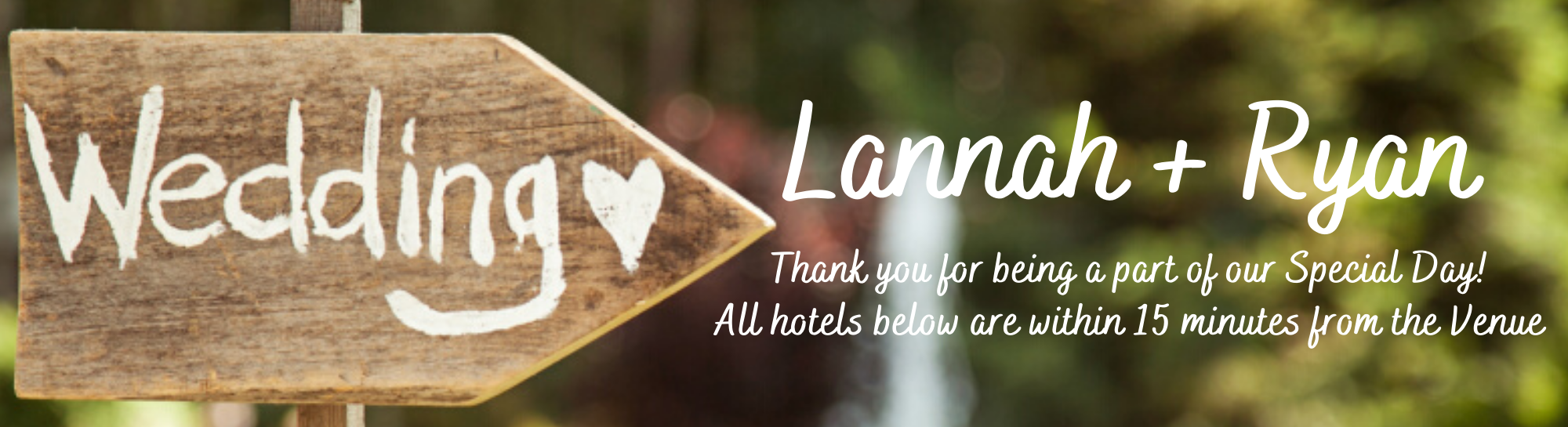 The Wedding Website of Lannah Campbell and Ryan Saine