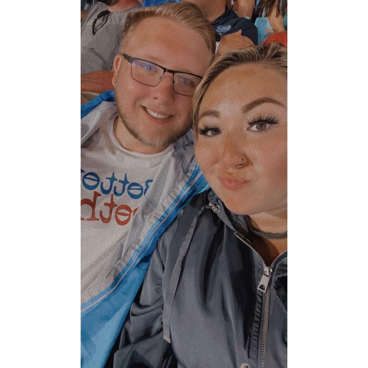 getting rained/stormed on when trying to see Luke Combs!