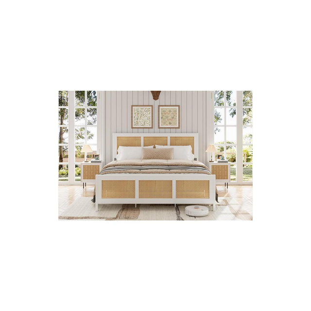 Rattan Bed Frame with Headboard