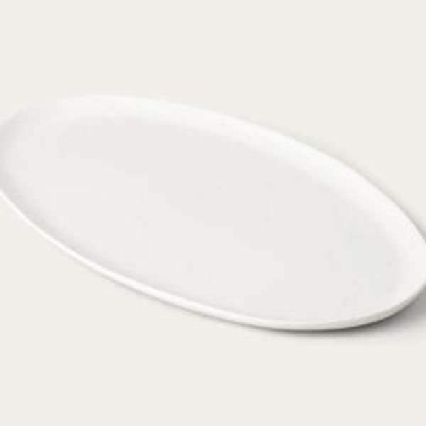 Oval Serving Platter - Color Speckled White