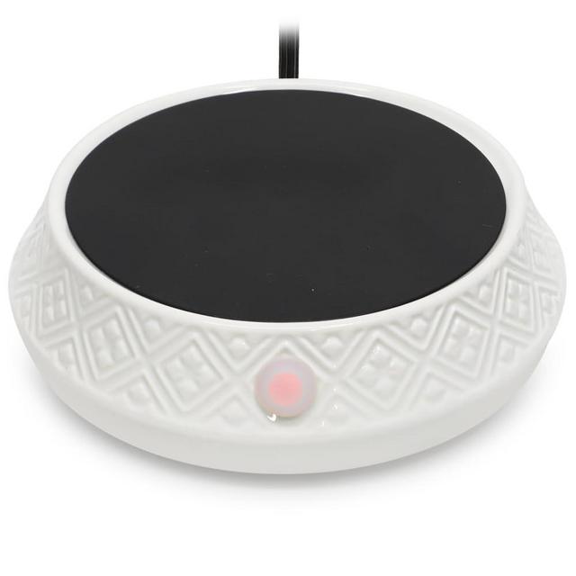 Coffee Mug Warmer for Office Desk Use, Electric Candle Warmer with Auto Shut Off, for Heating Coffee, Beverage, Milk, Tea, Hot Chocolate and Scented Candle, without Cup