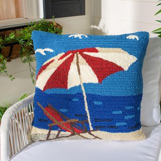 Beach Lounge Throw Pillow