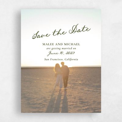 Green Wedding Save the Date - Spina Photo