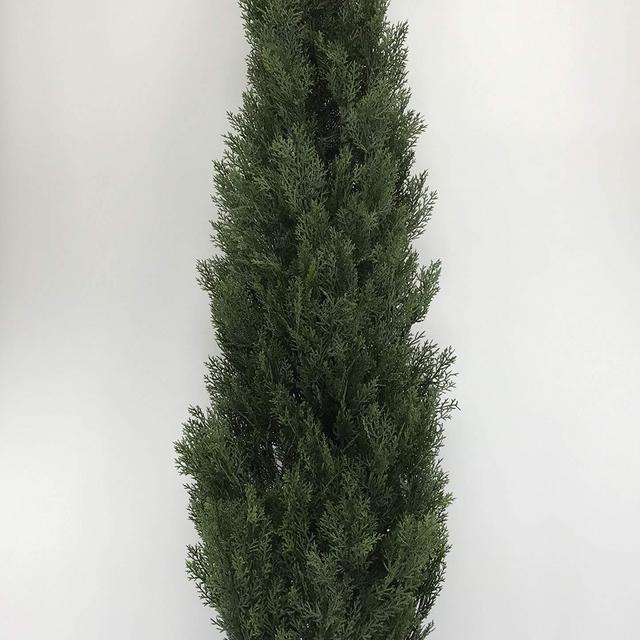 One 6 Foot Outdoor Artificial Cedar Topiary Tree Potted UV Rated Plant Silk Tree Warehouse Company Inc (6 Foot)