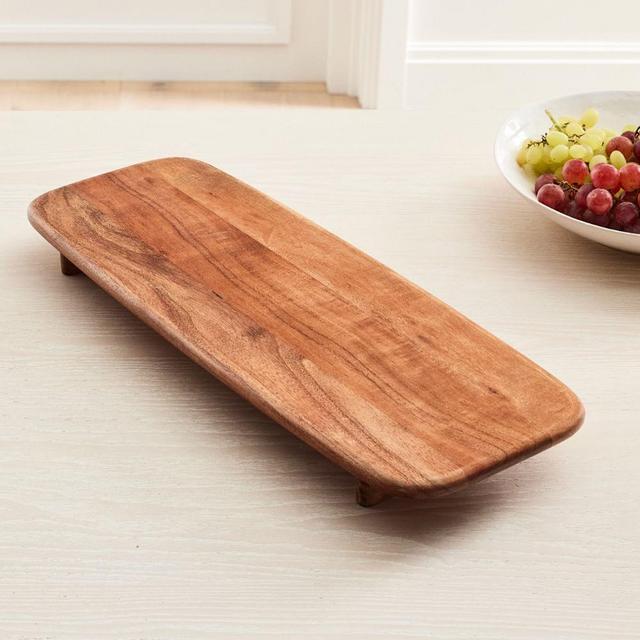 Hudson Rounded Elevated Serve Board Dark Acacia