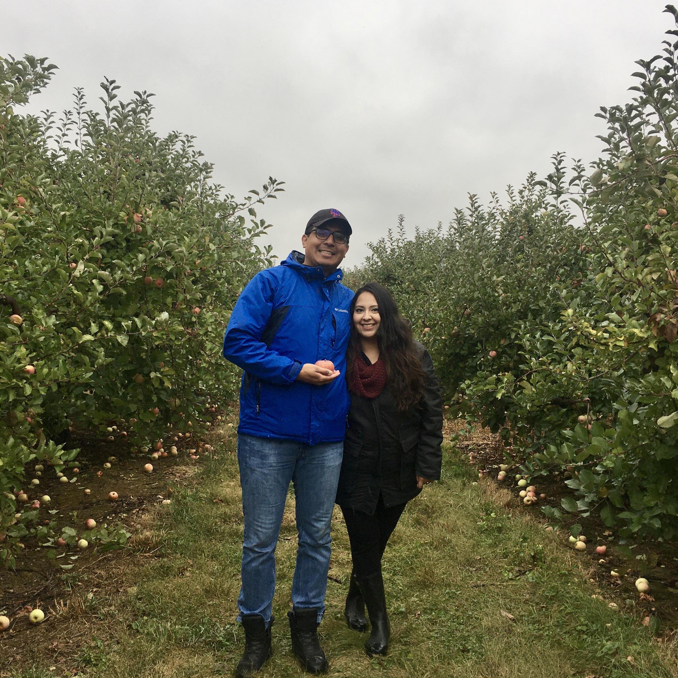Apple picking with our moms!