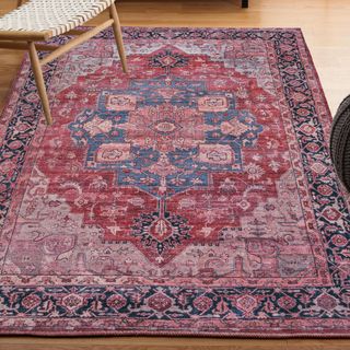 Maris Ornate Medallion Washable Area Rug