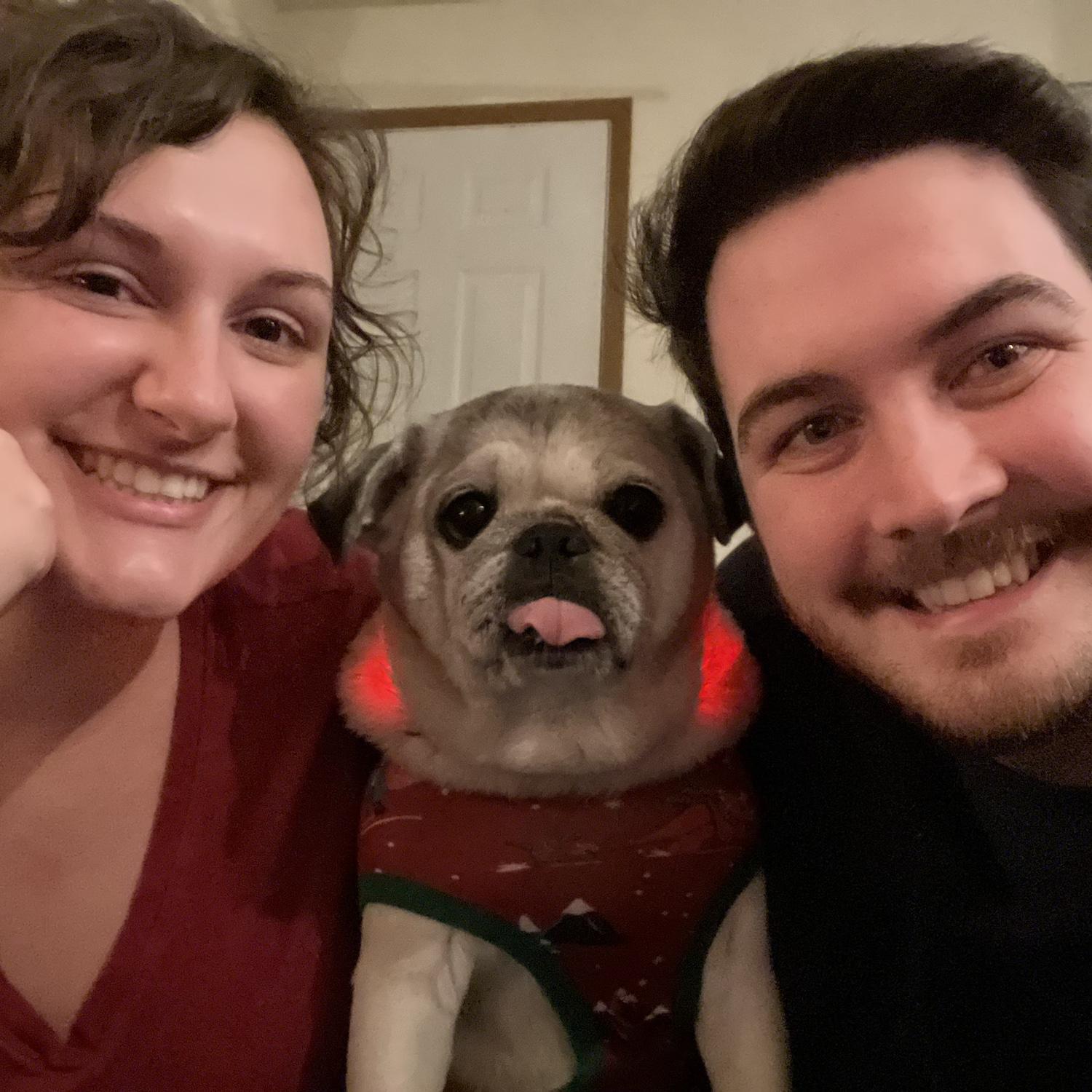 Our first family Christmas featuring matching PJs