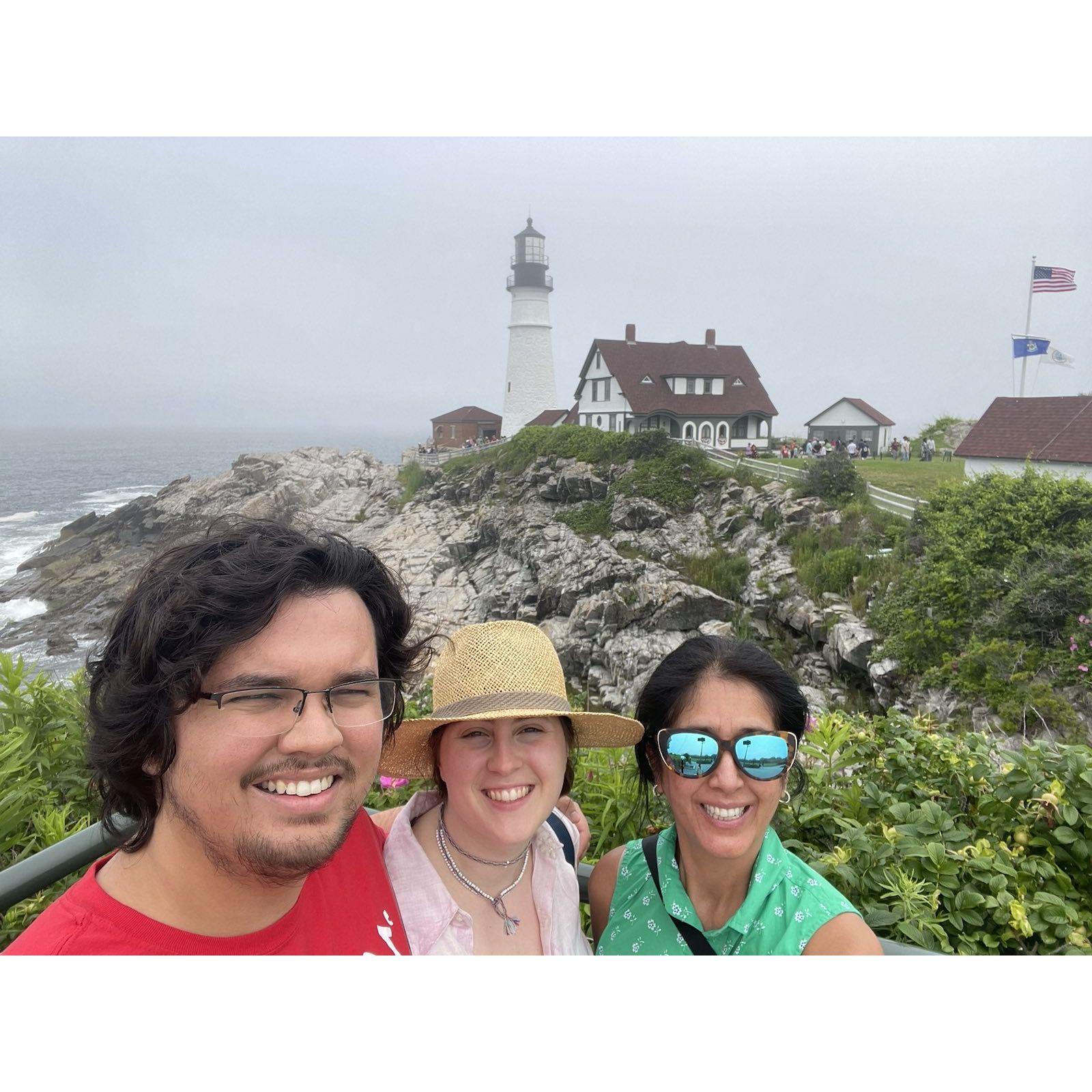 Exploring Maine together (post yummy lobster meal)