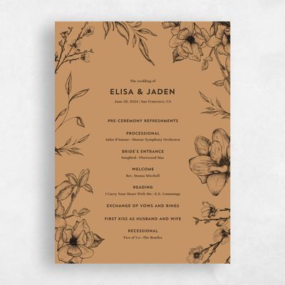 Light Camel, Yellow Wedding Program - Birkenfeld