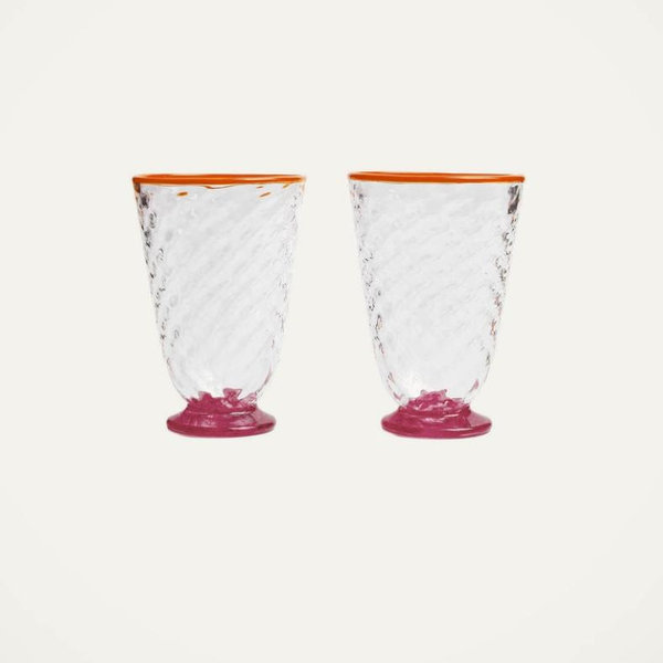 La DoubleJ - Quilted Glasses | Fuchsia (Set of 2 - $145 each)