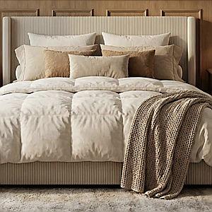 King Size Bed with Storage Drawers, Corduroy Upholstered Platform Bed Frame with Wingback, Tufted Headboard and Footboard, No Box Spring Needed, Beige - Beige, King