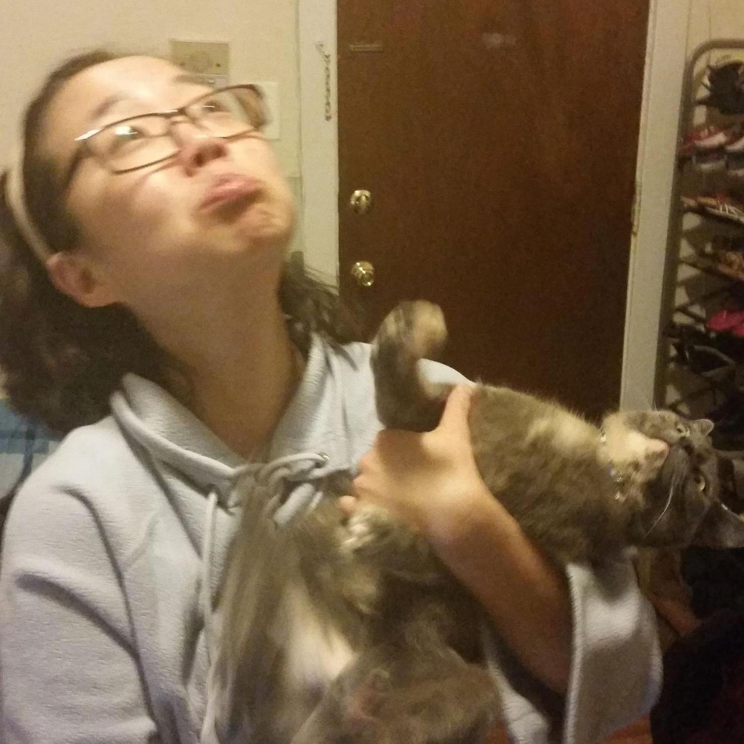 Tora practicing "the face" - Chicago, IL. 2015