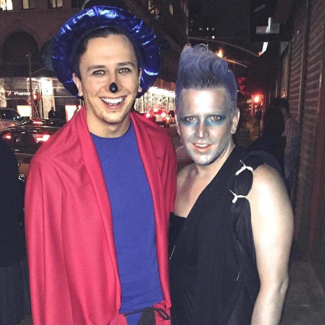 Hades and Fantasia Mickey celebrate Halloween in NYC 2016.