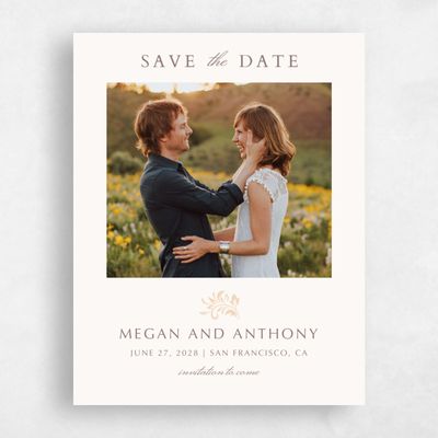 Beige Wedding Save the Date - Palais Photo