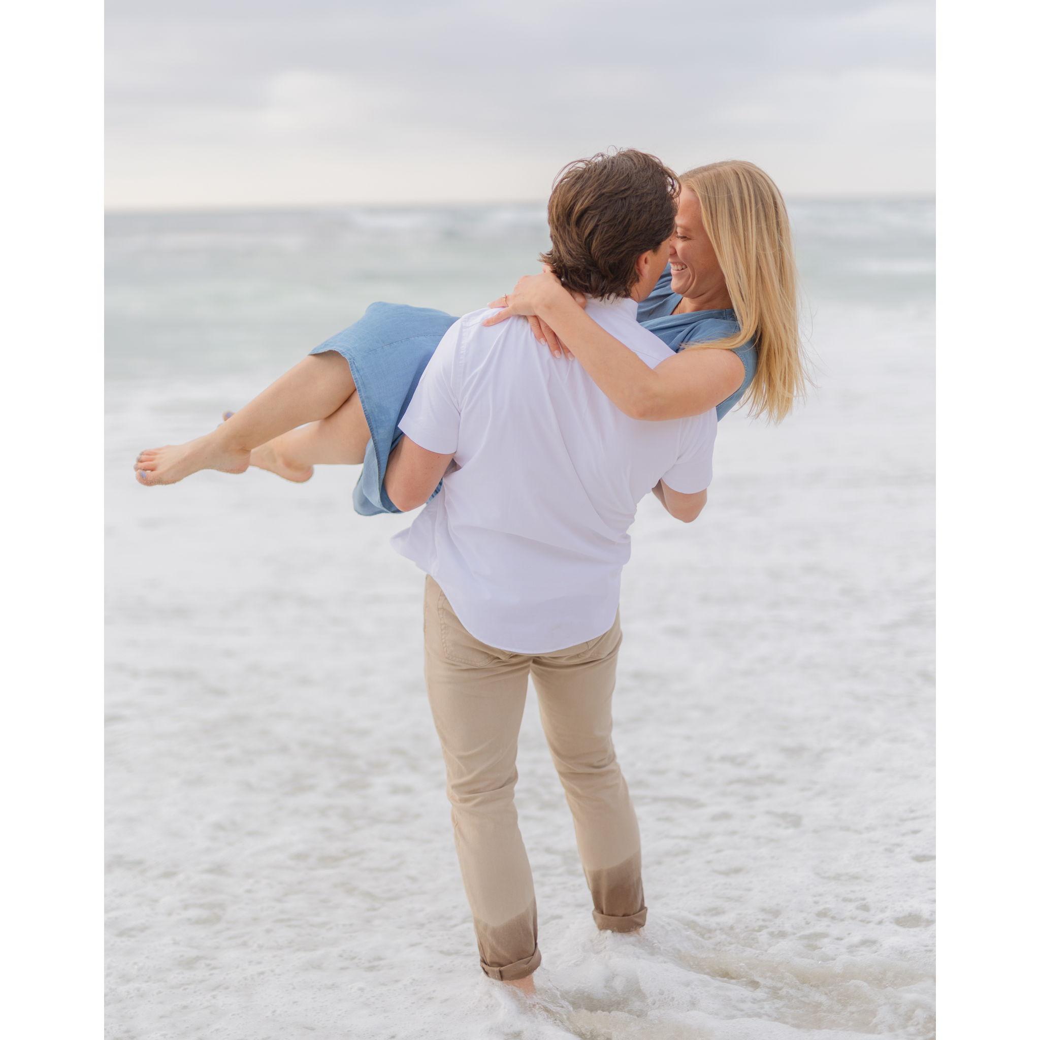 If you want a good laugh, ask us about our engagement photo shoot...