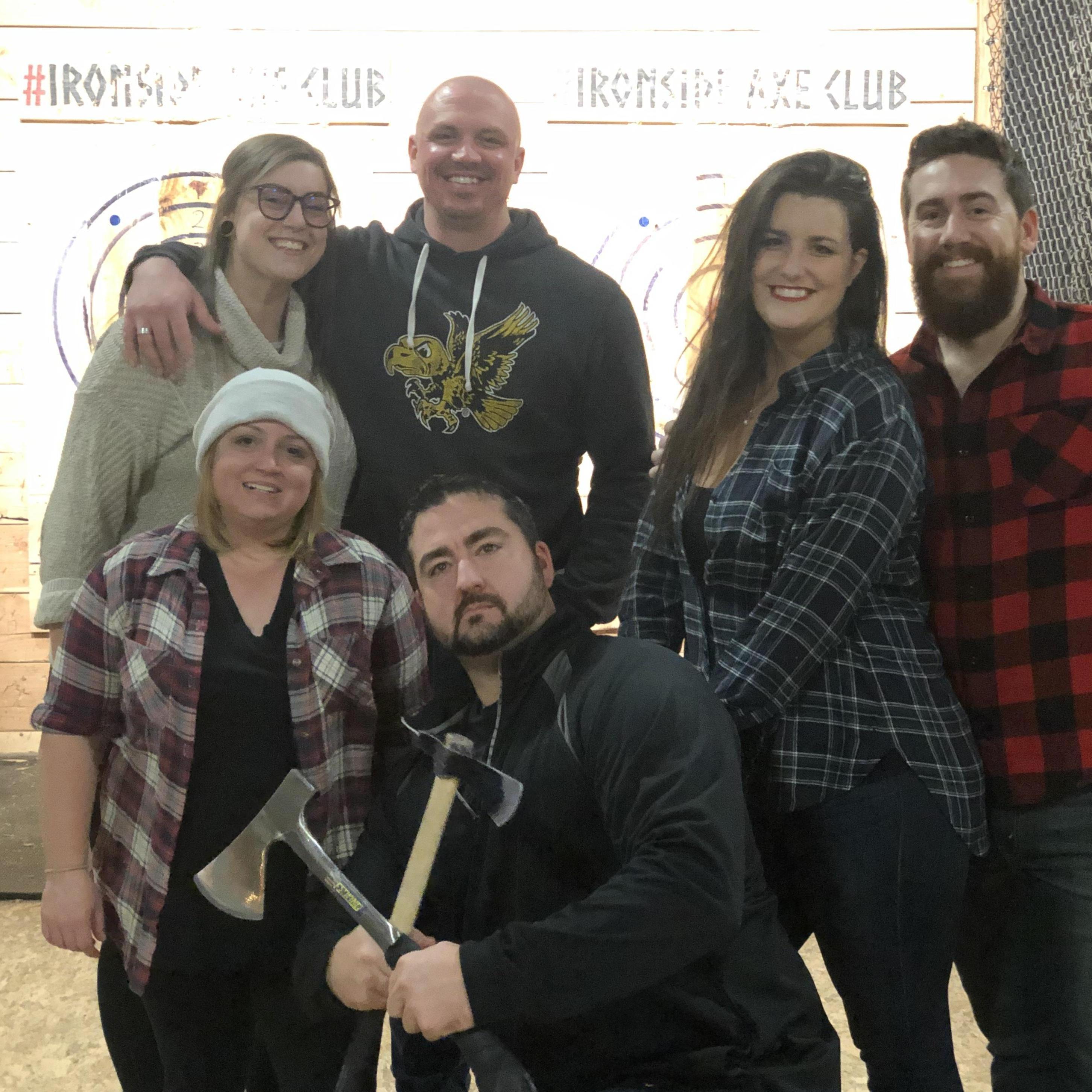 Axe Throwing with Ian’s Crew