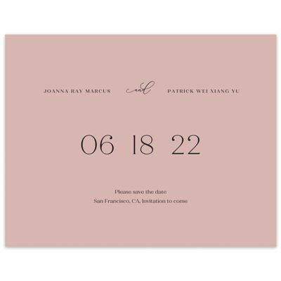 Dusty Rose, Pink Wedding Digital Save the Date - Colbie Type