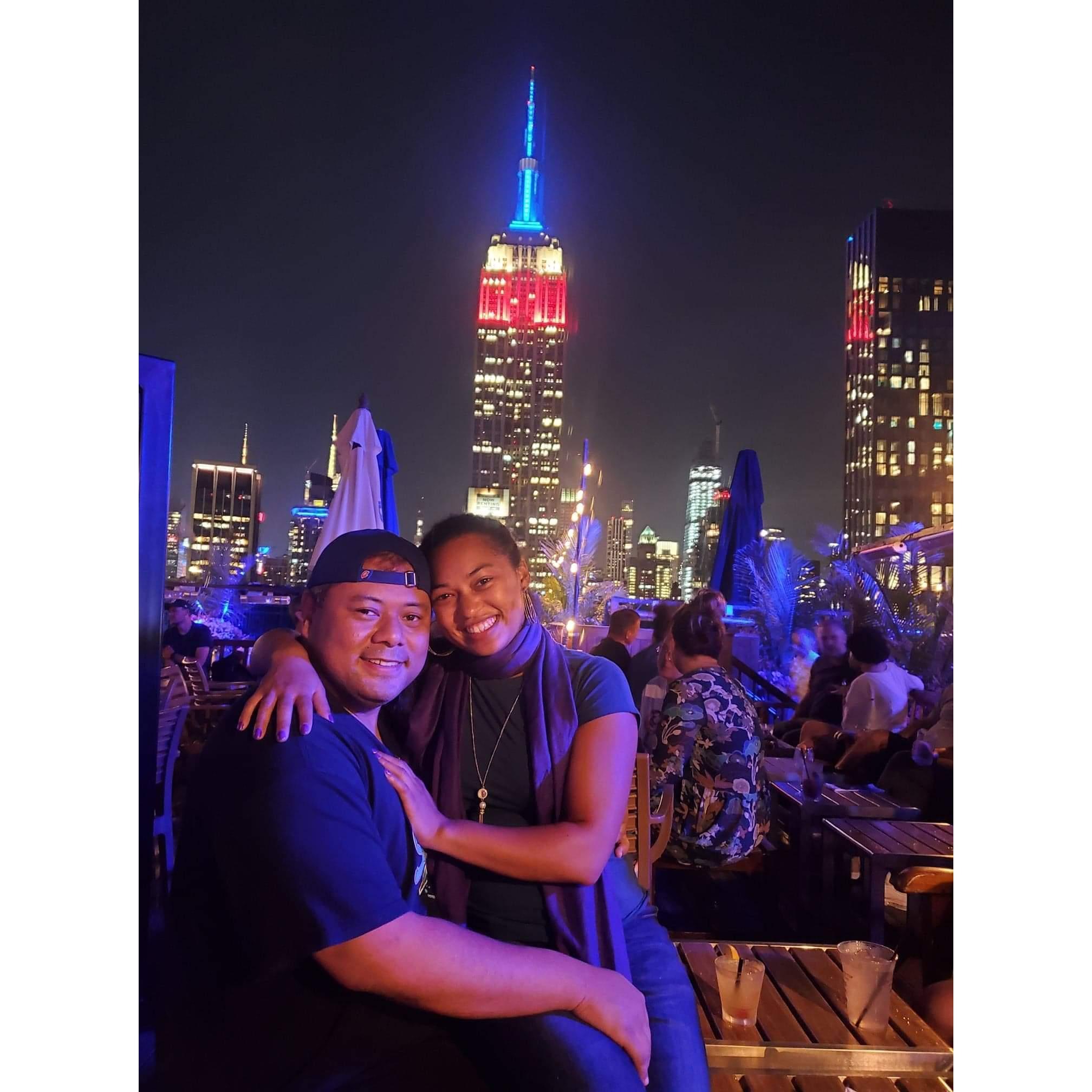 Rooftop lounging with friends in New York!
