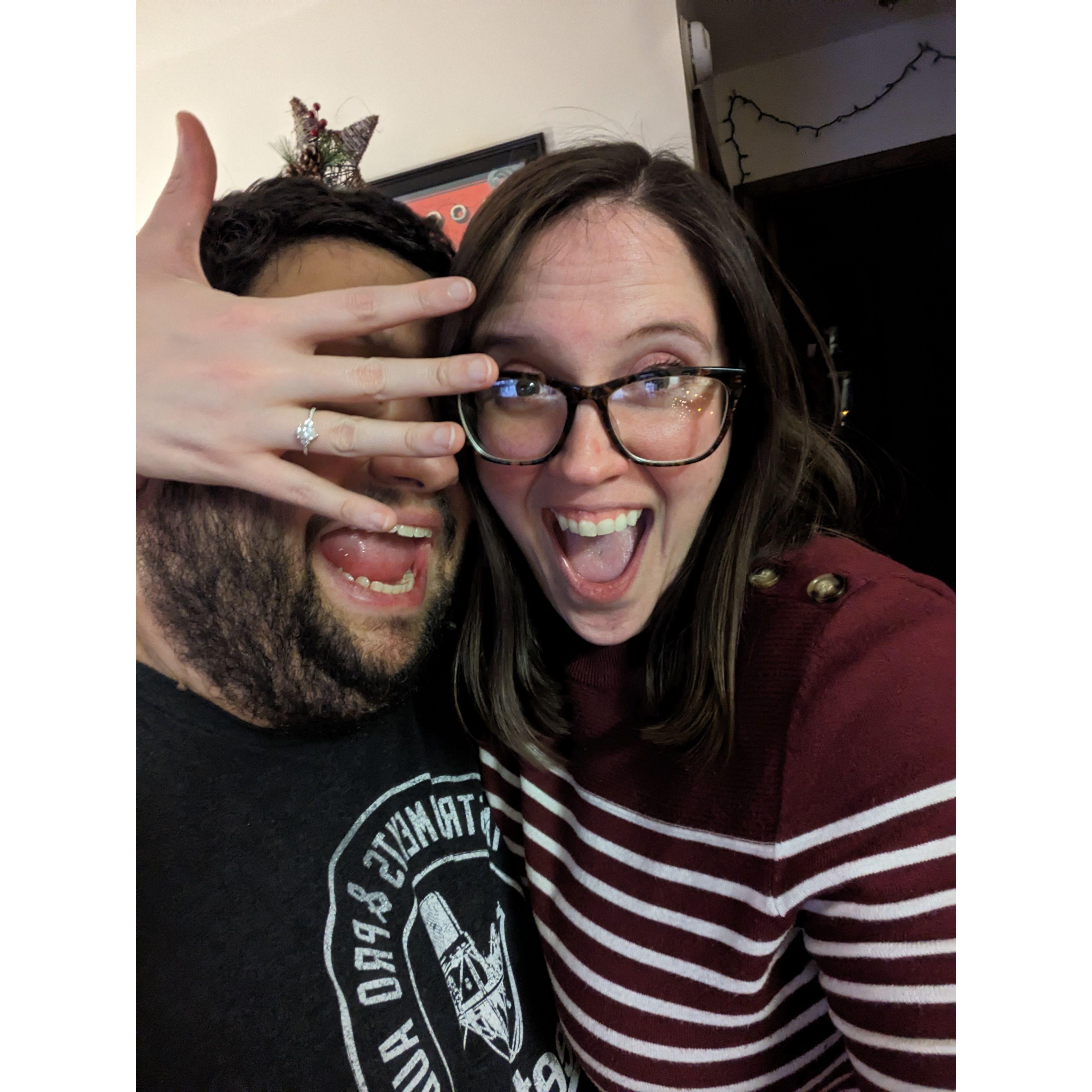 Stephen proposed and we snapped a great pic of us together ;)