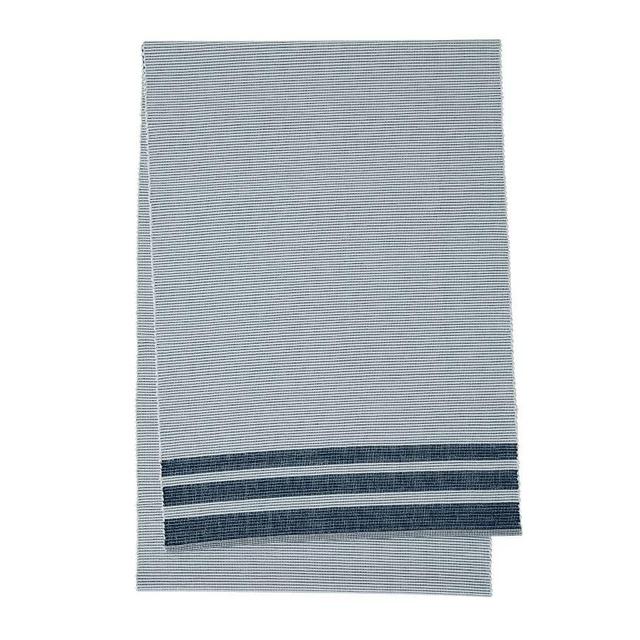 Cotton Casual Striped Table Runner - Indigo/Chambray