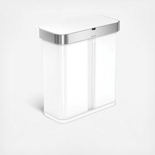 Dual Compartment Stainless Steel Voice & Motion Sensor Trash Can