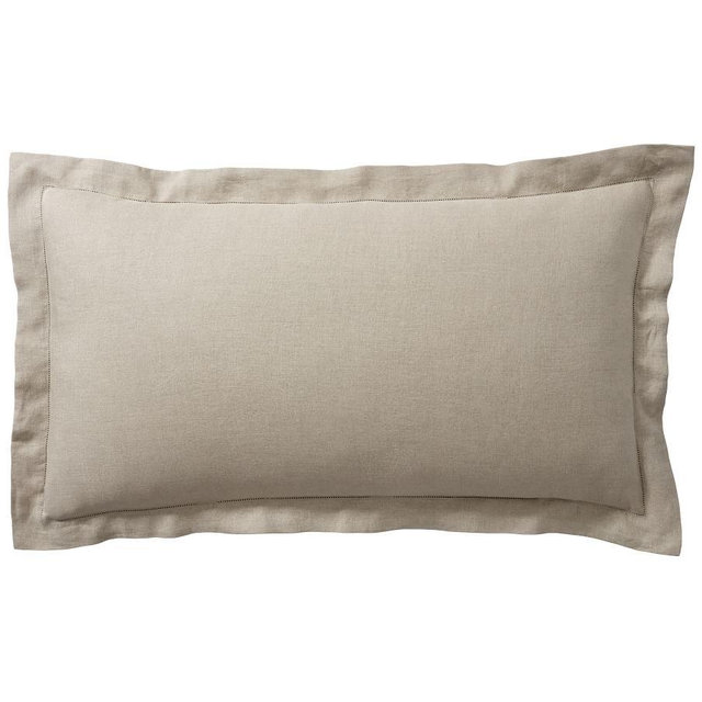 Belgian Flax Linen Shams, King, Dark Flax, Set of 2