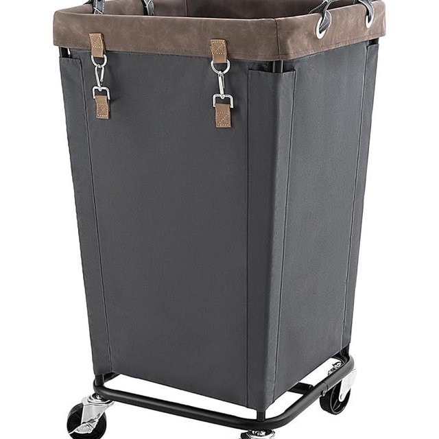 StorageWorks 160L Laundry Basket with Wheels, Large Rolling Hampers for Clothing Organizer, Dirty Clothes Basket for Hotel, Home, Closet, Dorm, Grey