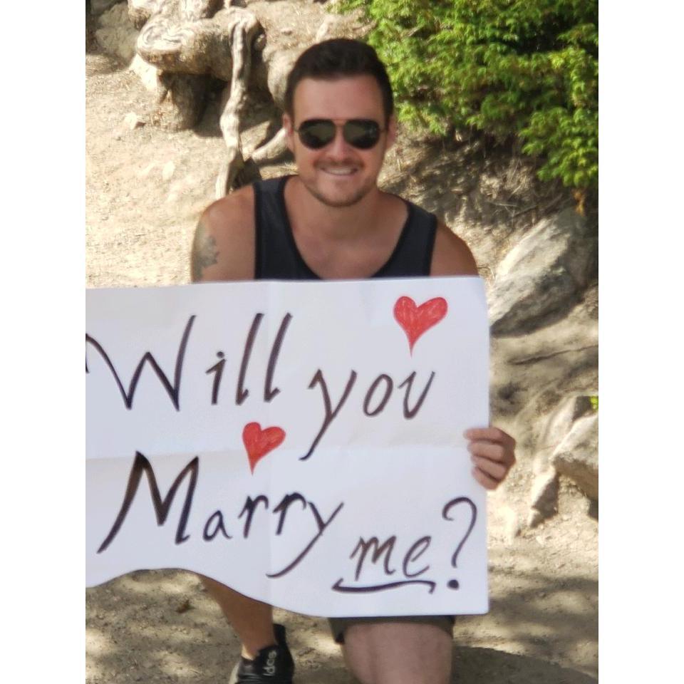 I turned around and seen Nathan holding this sign
