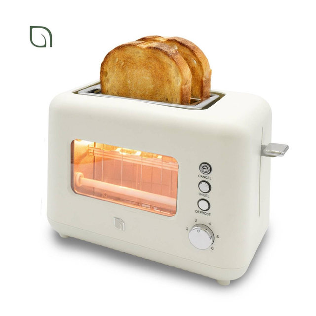 Willow Kitchen 2 Slice Toaster with Window White