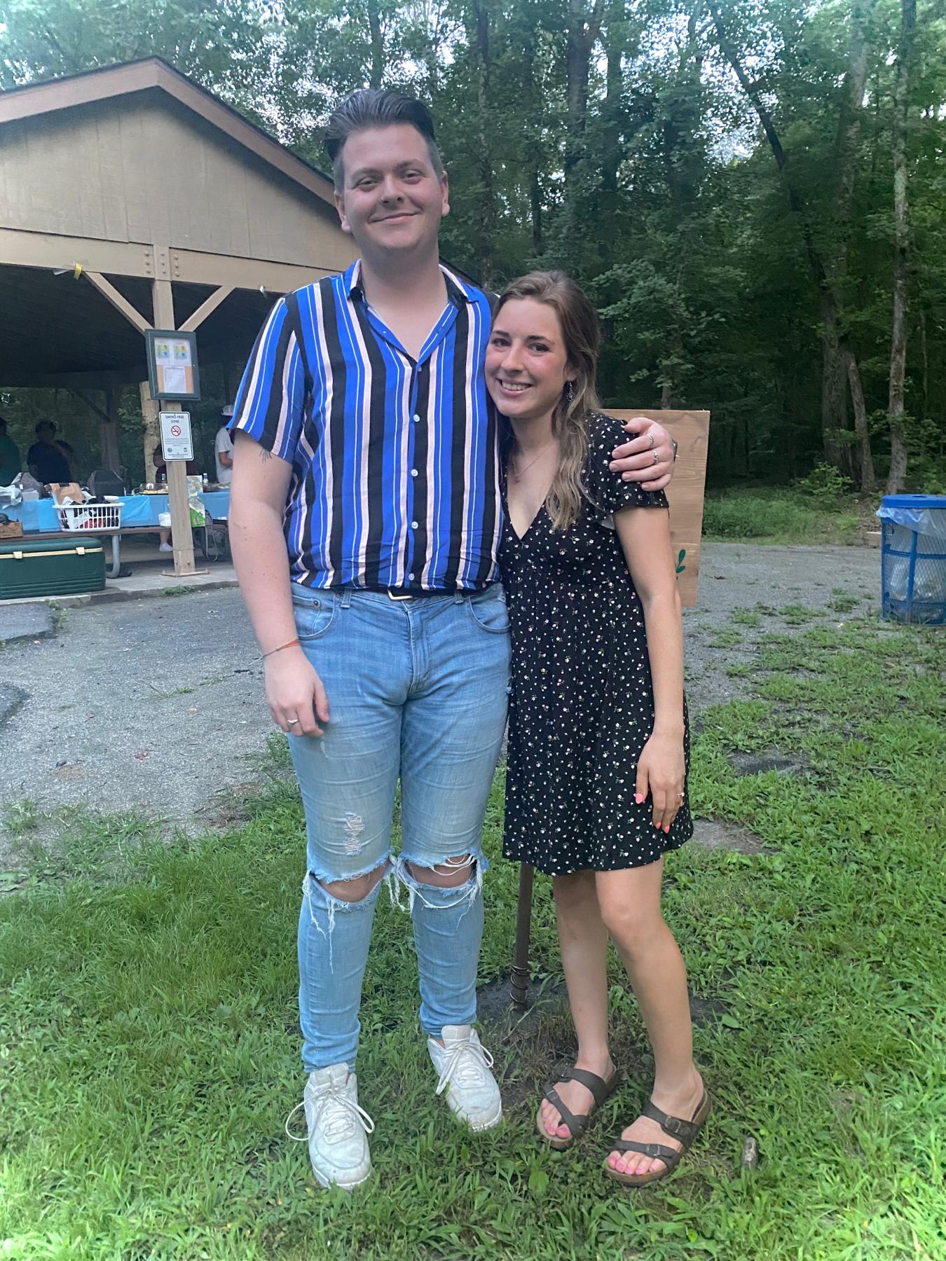 This is my amazing maid of honor he’s been my best friend since middle school we’ve grown up together we have blossomed together.