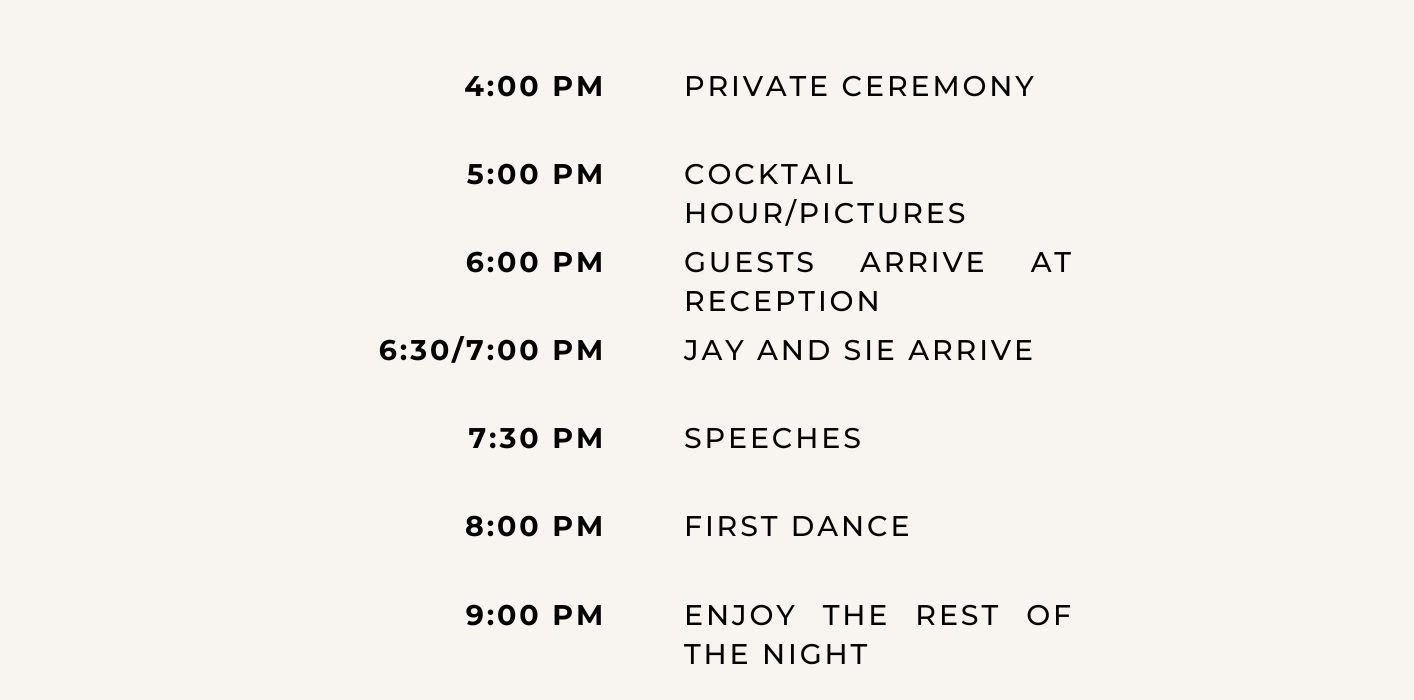 The Wedding Website of Sierra Volpe and Jay White