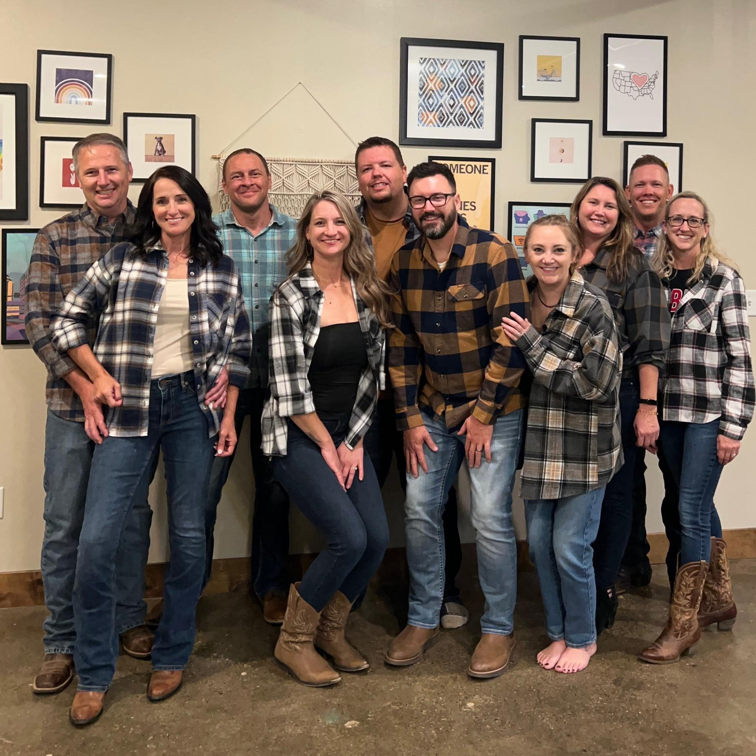 Wedding Party! Boots & Flannel night!