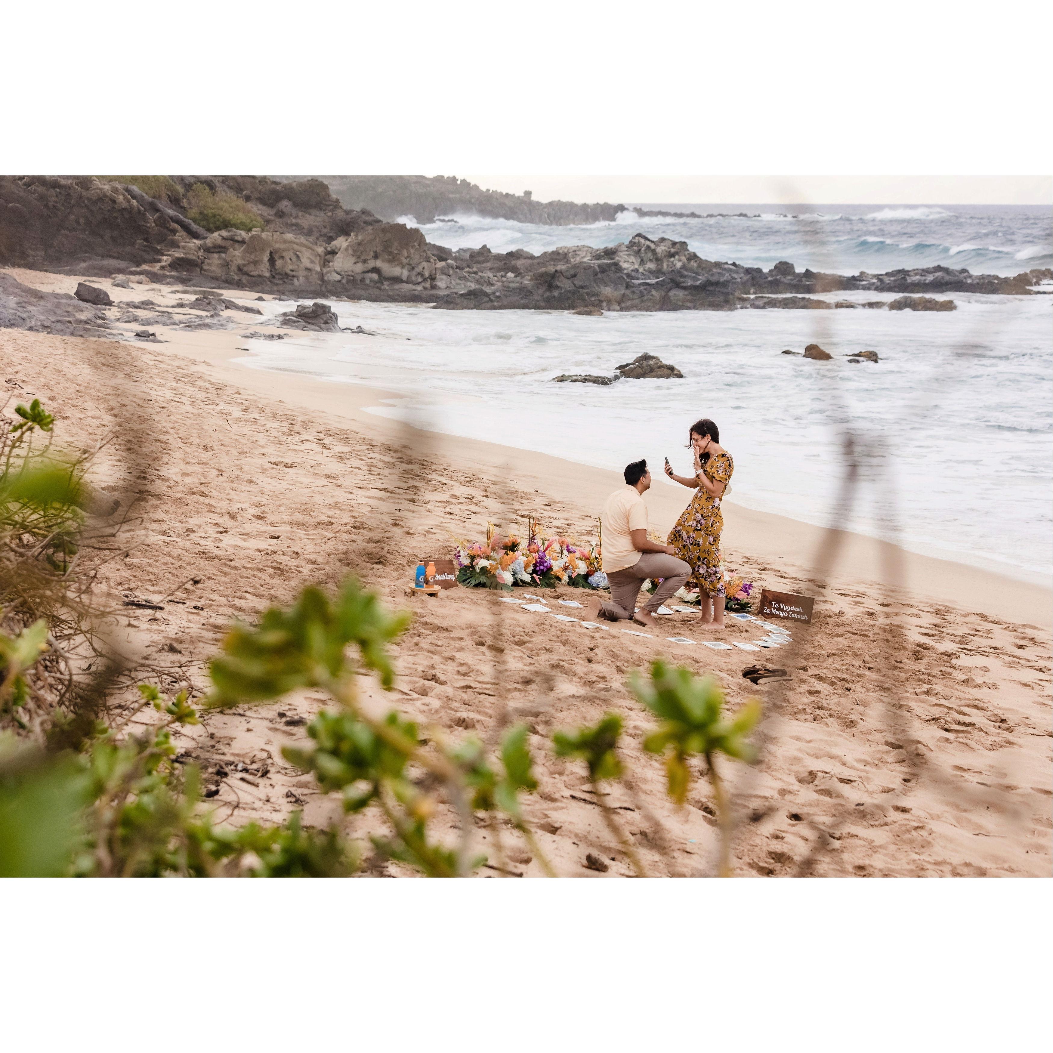 I had to show Ollie that mom and dad are engaged!