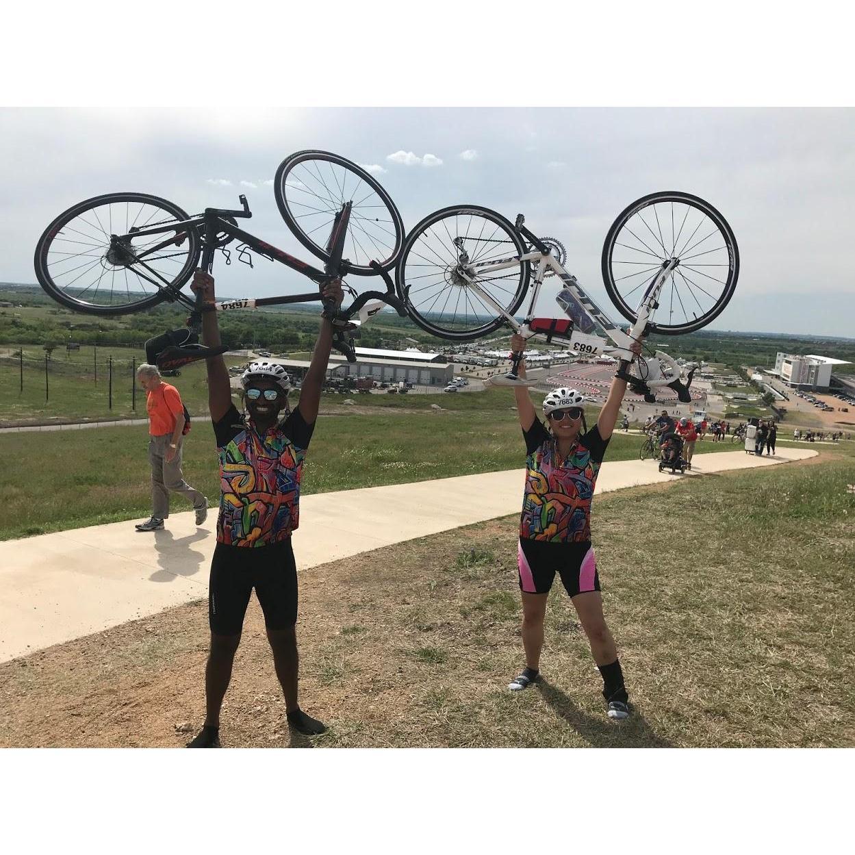We trained and rode our bikes 150 miles from Houston, TX --> Austin, TX in 2 days!