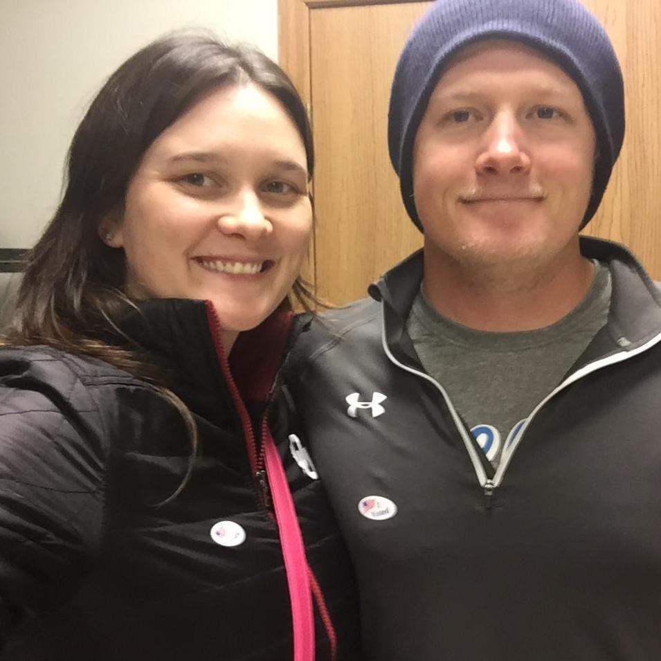 Voting together.