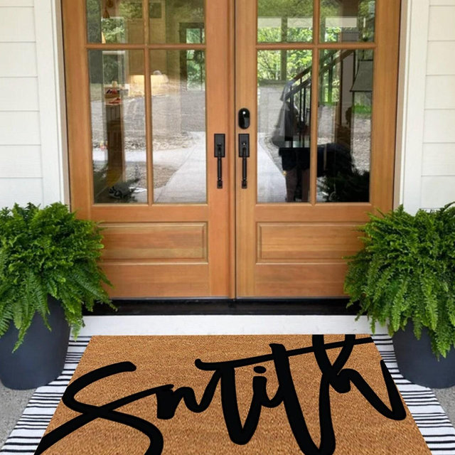 Extra Large Personalized Name Doormat,Large Last Name Personalized Doormat,Double Doormat,Custom Doormat,Script Last Name Family Doormat