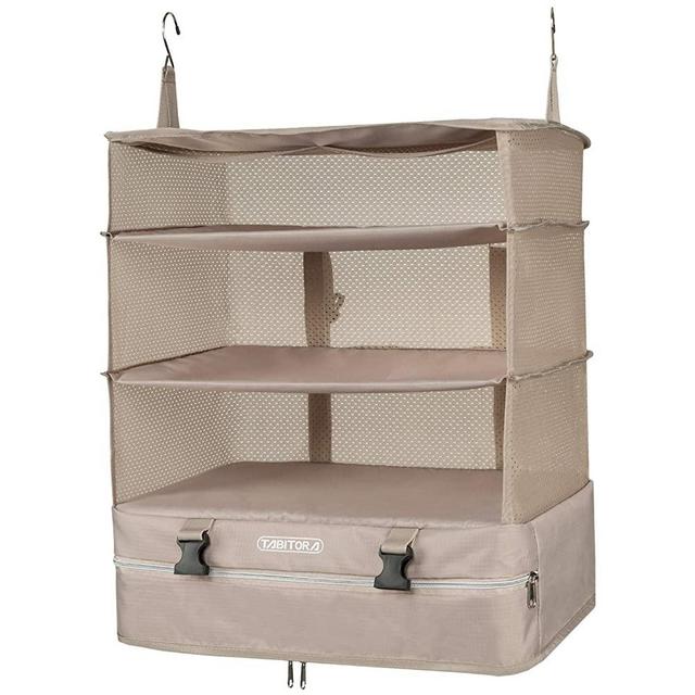 TABITORA Portable Hanging Travel Shelves Bag Packing Cube Organizer Suitcase Storage Large Capacity