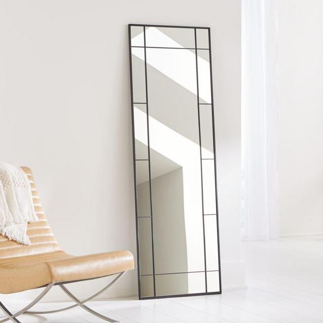 Payne Black Window Floor Mirror
