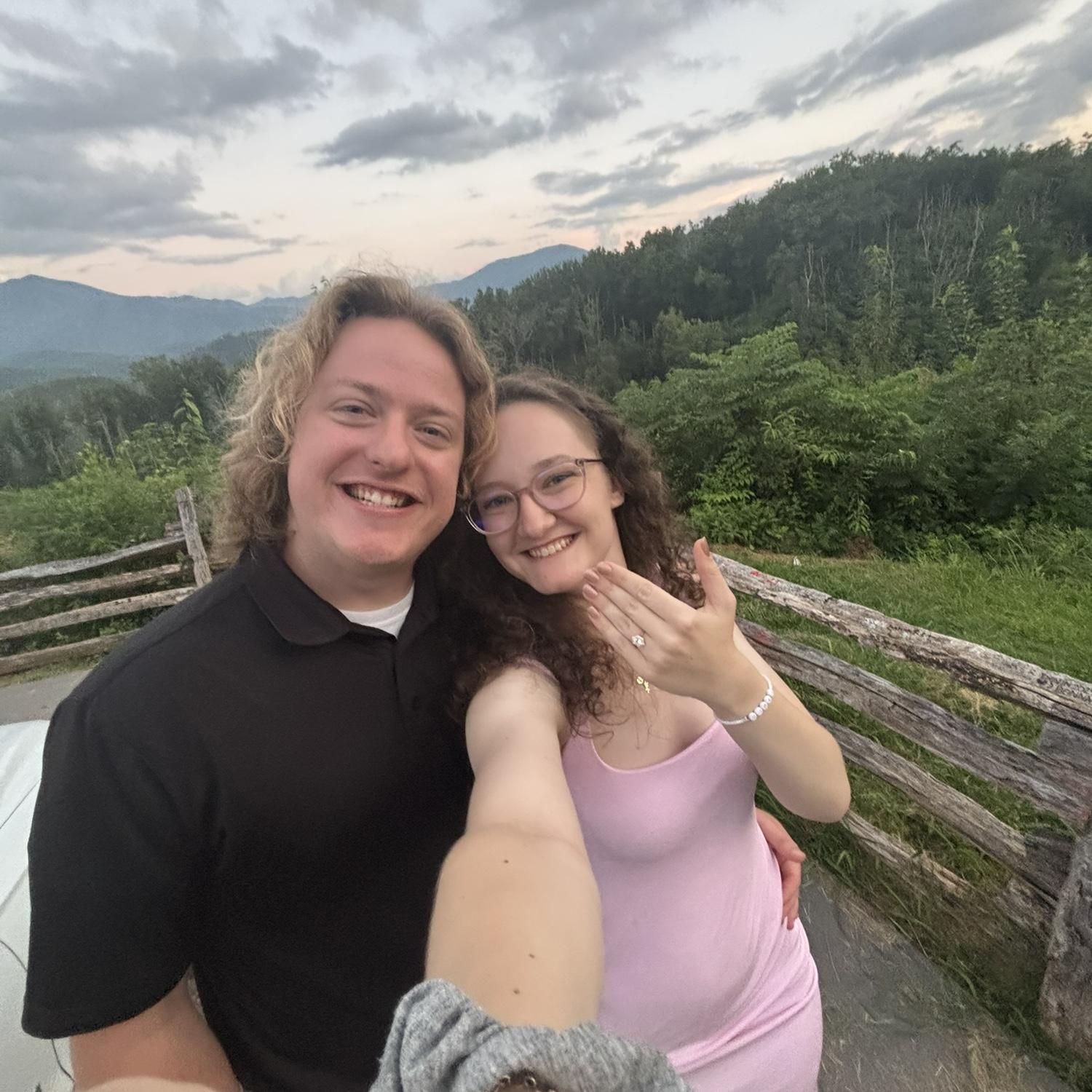 Engaged in Smokey Mountains!
