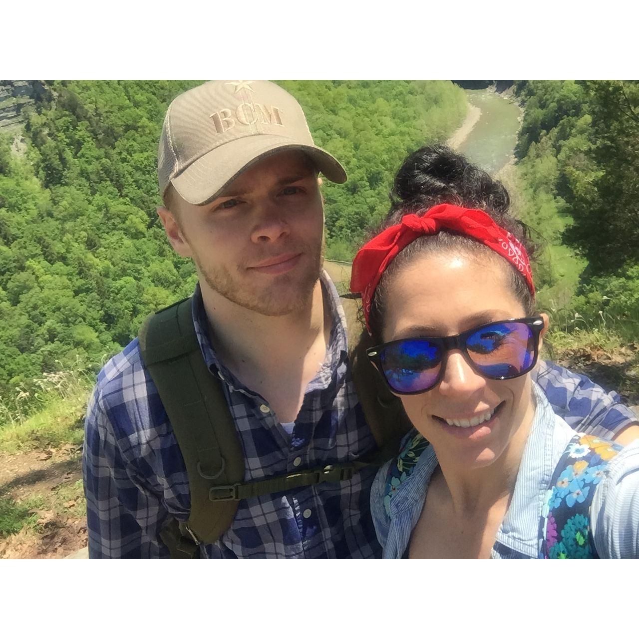Hiking at Letchworth.