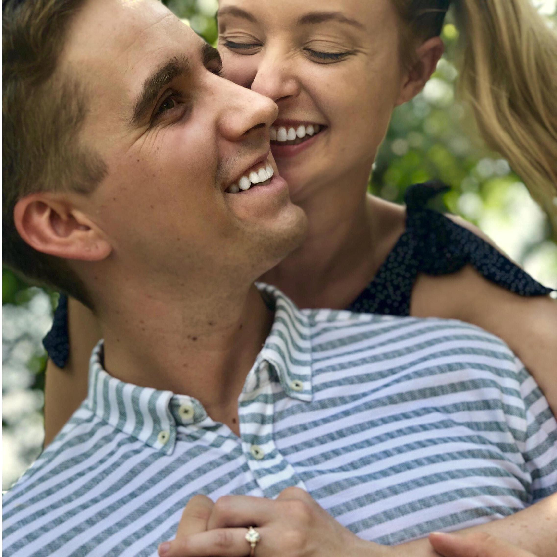 Moments after he popped the question!